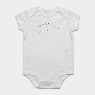 Aquarius Constellation Zodiac Drawing Sticker Baby Bodysuit